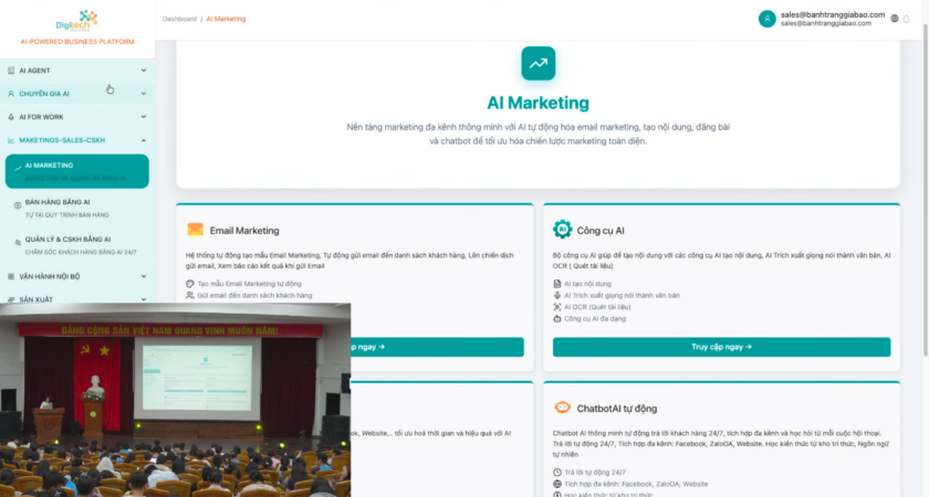DigiAI Platform được demo trực tiếp: Ứng dụng AI trong Marketing cho sinh viên và doanh nghiệp