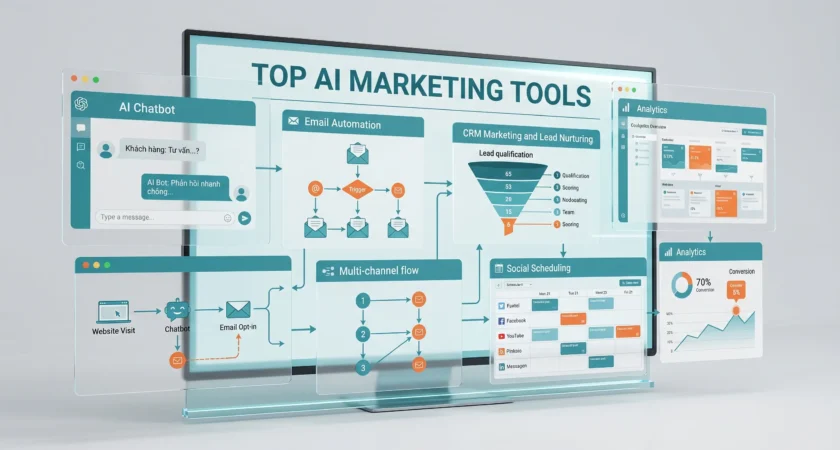 Top 5 phần mềm AI Automation Marketing doanh nghiệp nên biết